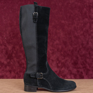 La Canadienne Samila Waterproof Black Suede Knee High Boots 9.5