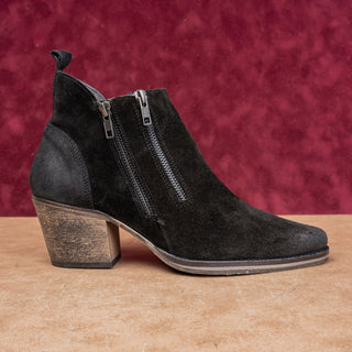 Very Volatile LA Women Distress Black Leather Zip Festival Party Western Boots 9