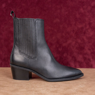 Stuart Weitzman Women Black Leather Western Chelsea Ankle Boots sz 9.5US EUR40