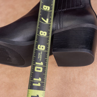 Stuart Weitzman Women Black Leather Western Chelsea Ankle Boots sz 9.5US EUR40
