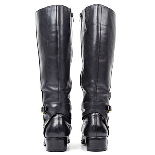 Ralph Lauren Women Mariah 90s Retro Vintage Buckle Riding Knee Boots sz 7.5