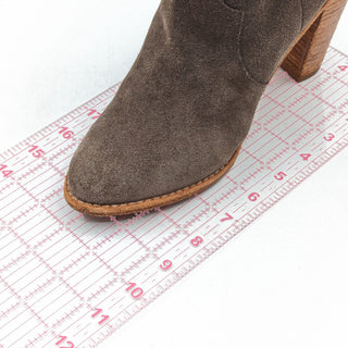 Joie Women Mont Western Cowboy Festival Taupe Suede Ankle Boots size 8.5US EUR39