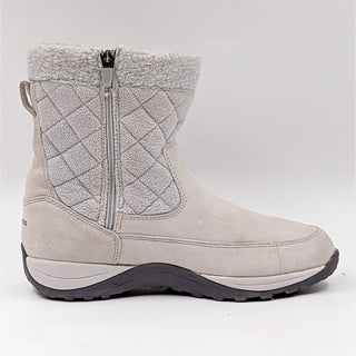 LLBean Women Primaloft Waterproof Suede Quilted Grey Ice Winter Boots size 11