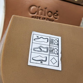 Chloe Women Nellie Eggshell White Leather Sock Cowboy Western Boots Sz 8 EUR 38