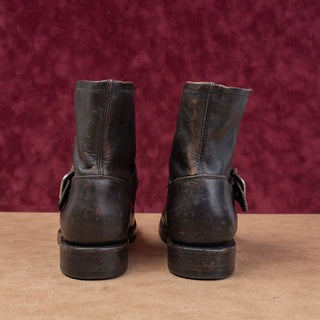 Frye Women Veronica Flex Brown Leather Slip-on Lug Moto Ankle Boots sz 9