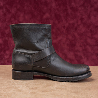 Frye Women Veronica Flex Brown Leather Slip-on Lug Moto Ankle Boots sz 9