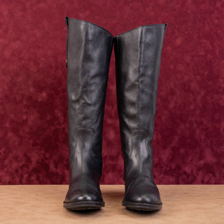 Sam Edelman Women Penny 2 Riding Equestrian Wide Calf Black Leather Boots size 8