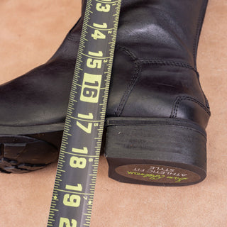 Sam Edelman Women Penny 2 Riding Equestrian Wide Calf Black Leather Boots size 8