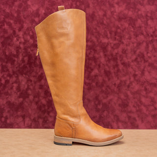 Franco Sarto Women Meye Brown Leather Wide Calf back Zip Boots sz 6.5