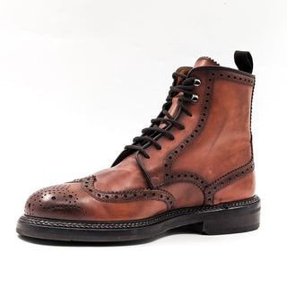 Antonio Maurizi Wingtip Brown Leather Lace-up Boots size 10.5-11US EUR41