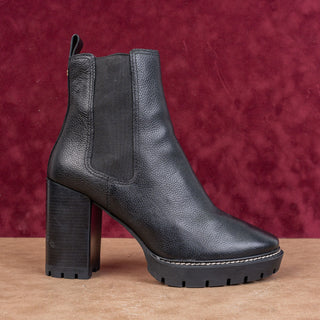 Tory Burch Women Black Leather Miller Chelsea Slip-on Lug Sole Boots sz 9.5