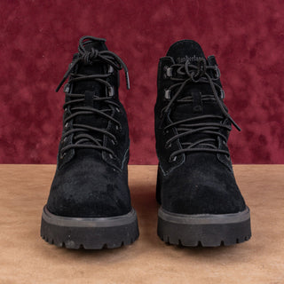 Timberland Women Carnaby Cool Black Suede Stomper Lace Combat Boots Size 7.5