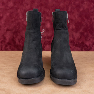 Blondo Women Carmine Black Leather Zip Waterproof Moto Ankle Boots sz 9.5