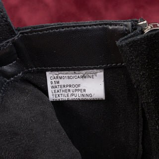 Blondo Women Carmine Black Leather Zip Waterproof Moto Ankle Boots sz 9.5