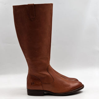 Born Women Shaunie Brown Wide Calf Cognac Riding Boots size 6