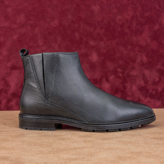 Via Spiga Emelin Black Leather Slip-on Chelsea Ankle Fashion Boots sz 6.5