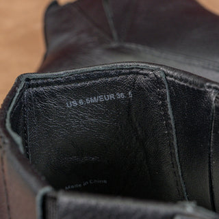 Via Spiga Emelin Black Leather Slip-on Chelsea Ankle Fashion Boots sz 6.5