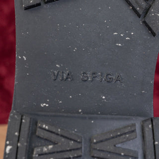 Via Spiga Emelin Black Leather Slip-on Chelsea Ankle Fashion Boots sz 6.5