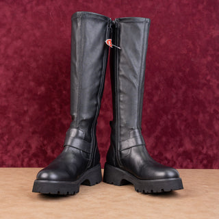 Blondo Women Festival Party Waterproof Black Leather Moto Biker Boots sz 7.5