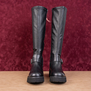 Blondo Women Festival Party Waterproof Black Leather Moto Biker Boots sz 7.5