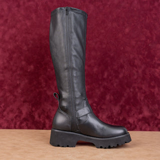 Blondo Women Festival Party Waterproof Black Leather Moto Biker Boots sz 7.5