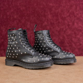 Dr Martens Unisex 1460 Stud Lace-up Black Leather Combat Boots size M11 W12
