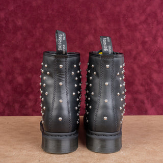Dr Martens Unisex 1460 Stud Lace-up Black Leather Combat Boots size M11 W12