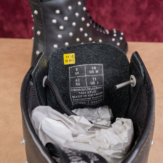 Dr Martens Unisex 1460 Stud Lace-up Black Leather Combat Boots size M11 W12