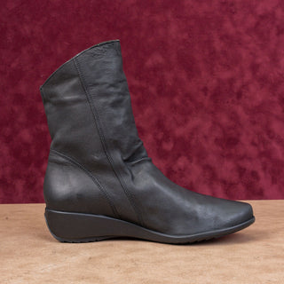 Mephisto Women Nessia Black Leather Zip Ankle Fashion Comfortable Boots sz 8