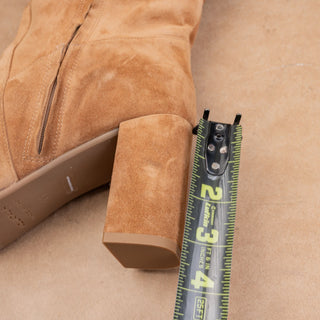 Aquatalia Women Leora Luxe Tan Suede Zip Party Night Knee Boots sz 11