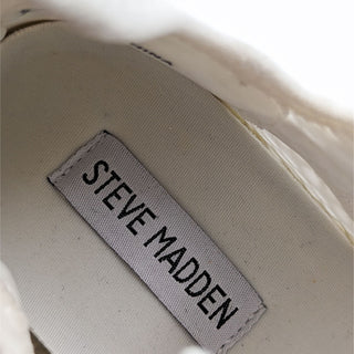 Steve Madden Wmn Arelle Fabric White Platform Lace up fashion Sneakers size 8.5