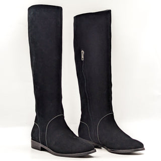 UGG Women Daley Black Suede Riding Equestrian tall Boots size 8US EUR39