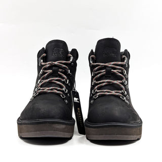 Sorel Women Hi Line Hiker Black Leather Lace-up Boots size 9