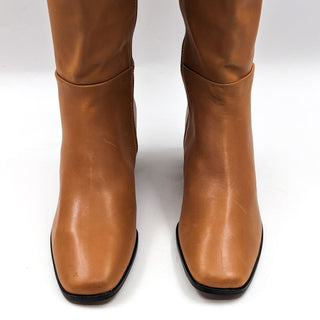 Madewell Women Monterey Tall Sand Leather Wide Fit Riding Boots size 11