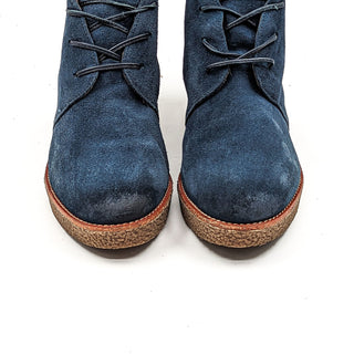 Rebecca Minkoff Women Palmer Blue Suede Lace-up Round Chukka Boots size 8