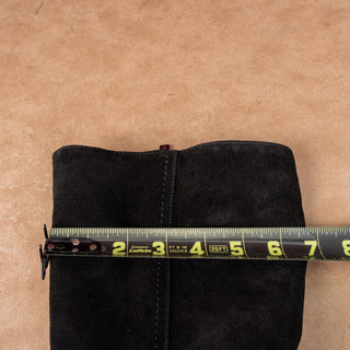 La Canadienne Women Jemma 60s Black Suede Zip Waterproof Knee Boots sz 8