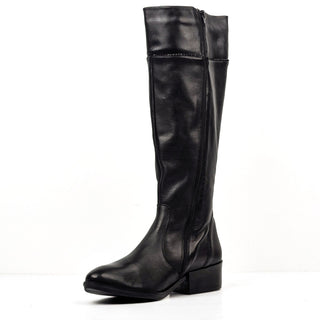 Italian Shoemakers Women Passion Black Leather Riding Knee Boots size 9