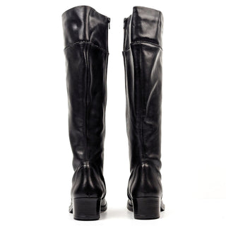 Italian Shoemakers Women Passion Black Leather Riding Knee Boots size 9