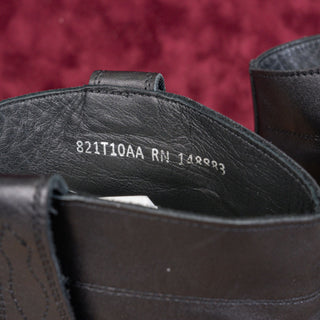 Bibi Lou Women Black Leather Cowboy Western Mid calf Boots sz 11US EUR41