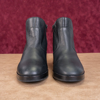 Lucky Brand Women Quinlee Black Leather Zip Dress Ankle Boots sz 10