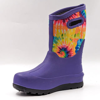 Bogs Youth Neo Classic II Waterproof Purple Rubber Rain Boots size 6