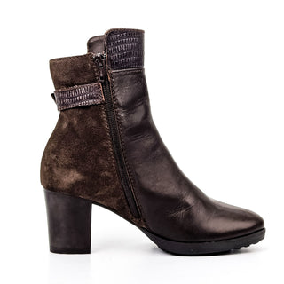 Manas Design Women Brown Leather Zip Strap Buckle Ankle Boots sz 6US EUR 36