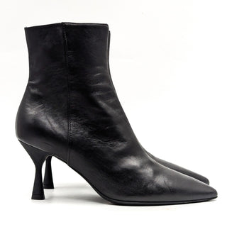 AGL Women Idle Black Leather Office Dressy Ankle Heel Boots 7US EUR37