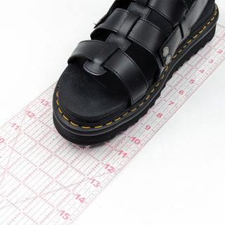 Dr Martens Men Terry Black Leather Lightweight Gladiator sandals size 12