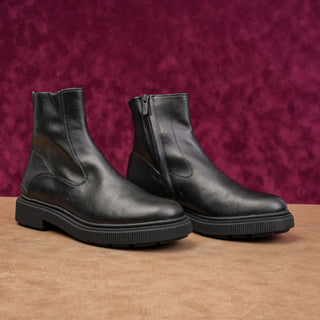 Franco Sarto Women Black Faux Leather Stomp Festival Party Boots sz 8