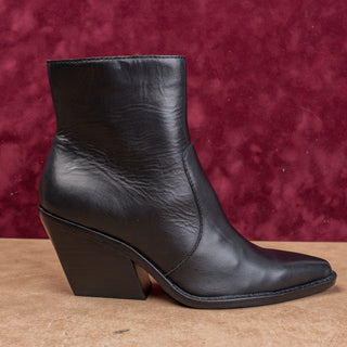 Dolce Vita Women Western Cowboy Black Leather Ankle Boots sz 7.5