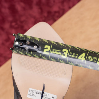 Schutz Women Elysse Platform Pointy Toe High Heel Black Leather Boots Size 8