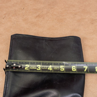 Schutz Women Elysse Platform Pointy Toe High Heel Black Leather Boots Size 8