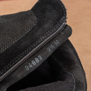 La Canadienne Women Black Suede Low Fashion Fall Ankle Chelsea Boots sz 7.5