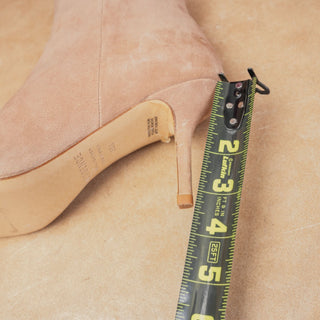L'Agence Women Jeannie Pointed Toe Dress Taupe Suede Boots sz 8US EUR 38.5